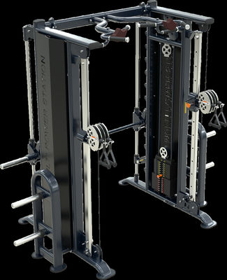 De multifunctionele van de het Materiaalkabel van de Gymnastiekgeschiktheid Oversteekplaats Smith Machine Powder Coating