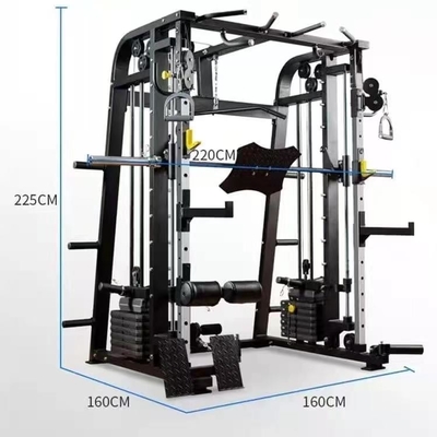 Poedercoating Gym Fitness apparatuur Multifunctionele Smith Weight Stack Trainer